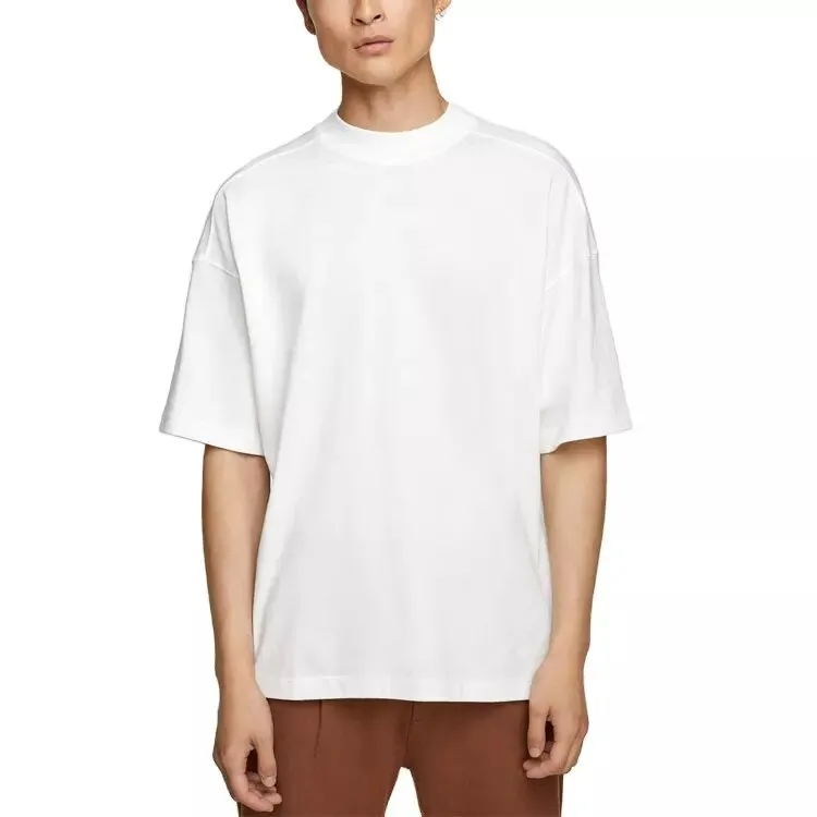 סיטונאי גברים של OEM זרוק כתף קצר שרוול חולצות מותאם אישית לבן משי מסך פרטי לוגו מודפס ספורט להאריך ימים יותר חולצות T