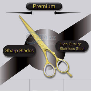 Tijeras de corte de pelo recubiertas de oro de lujo Tijeras de peluquero con mango ergonómico Tijeras de corte de pelo de peluquero recubiertas de oro - Product Image 4