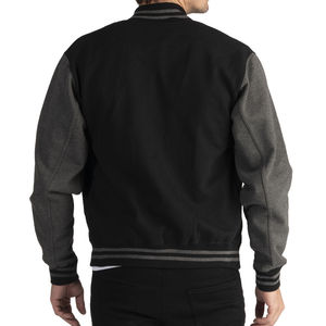 Vente en gros de vestes universitaires tendance pour hommes, tissu de laine d'hiver avec col montant, veste de baseball universitaire personnalisée pour hommes - Product Image 2