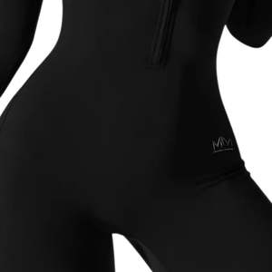 ชุดเดรสสั้นรัดรูปแขนยาวสำหรับผู้หญิง ซิปด้านหน้า ผ้าสเตรช สไตล์ลำลอง สตรีทแวร์ ทรงเข้ารูป - Product Image 6