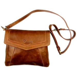 Cartera de mano de cuero genuino para mujer, a la moda, con cierre de cremallera de madera, diseño de tira larga, para mujeres con un look moderno y elegante. - Product Image 2