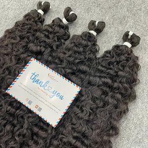 Envío listo Oferta de Año Nuevo 100% Extensiones de cabello humano virgen vietnamita Vapor negro Pequeño Fuzz Trama rizada Onda Tejido de cabello - Product Image 5