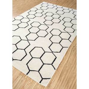 พรมขนสัตว์ทอมือลายเรขาคณิต Indusbar Ivory รุ่น Dwrm-117 ขนาด 9x12 ฟุต ผลิตจากฝ้ายออร์แกนิคและวิสโคส เหมาะสำหรับใช้ในบ้าน - Product Image 2