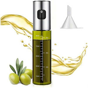 Pulvérisateur d'huile en verre sans BPA de 100 ml avec design anti-lumière, vaporisateur ergonomique pour friteuse à air, salades, barbecue et rôtissage - Product Image 1