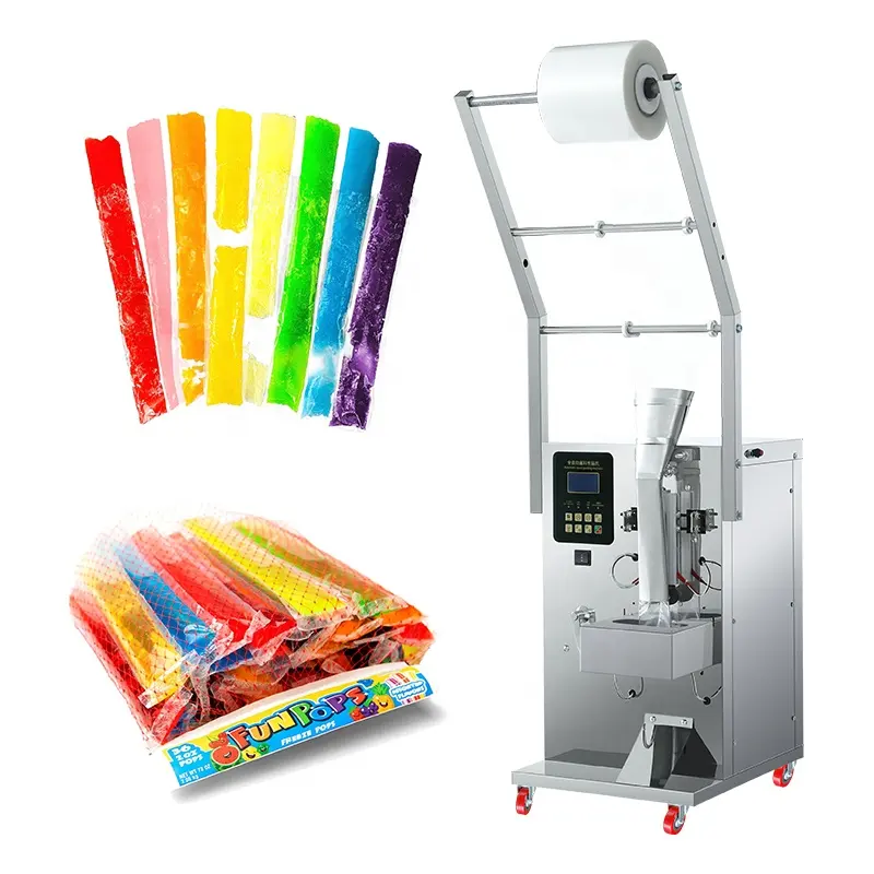 Automatic Liquid Juice Ice Pop Jelly Stick Popsicle Sachet Filling Sealing Packaging Making Machine For Small Business