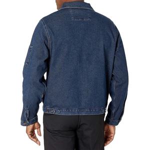 Custom Men's Designer Canvas Jacket High Street Style Casual Cotton with <b>Stand</b> Collar Zip Closure Denim Coat OEM Jean Jacket - Product Image 5