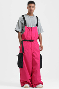 Custom Logo Unisex <b>Ski</b> Overalls Bib Pants Insulated Waterproof Windproof Plus Size Taped Seams Snowboarding Clothes - Product Image 5