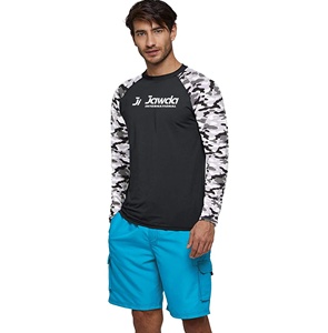 Quick Dry Breathable Men's Training Rash Guard with <b>Long</b> <b>Sleeve</b> Grappling <b>Swimming</b> Custom Logo Printed Front - Product Image 2