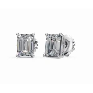 Pendientes de Diamantes Esmeralda, Oro de 9, 14 y 18 Quilates, Joyería Cultivada en Laboratorio, Venta al por Mayor, Proveedor de Exportación OEM B2B - Product Image 1