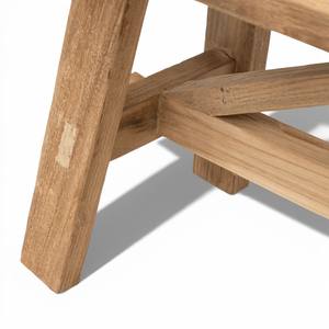 Banc de jardin rustique en bois massif pour extérieur, durable, résistant aux intempéries, en teck recyclé, pour parc - Product Image 5