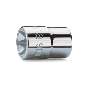 Chrome-Plated 3/8\" Female Square Drive <b>Socket</b> Wrenches for Torx Profile Screws - Product Image 1