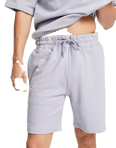 Conjunto de Pantalones Cortos para Hombre, 100% Algodón, Peso Pesado, 220 GSM, Diseño Personalizado, Conjunto Deportivo de Alta Calidad para Correr y Trotar, Camisetas con Cuello Redondo - Product Image 3