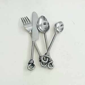 Enamel Coated Handle Stainless Steel Cutlery Set <b>Mirrored</b> Stainless Material Durable for Daily Dining Special Occasions - Product Image 3