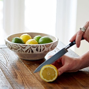 Large Rustic Wood Salad Bowl for <b>Fresh</b> Salad <b>Fruit</b> Mixing Serving and Home Table Decor - Product Image 1