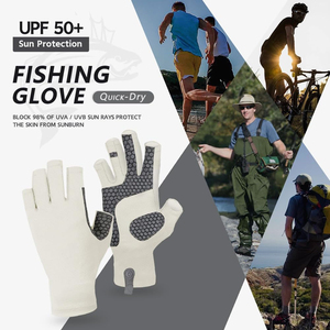 Gants unisexes en polyester de protection UV pour les activités de plein air pour la pêche, le cyclisme, la randonnée, la conduite et le kayak - Product Image 6