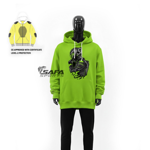 Sudadera con Capucha para Motociclista, Forrada con Kevlar, Unisex, con Bolsillos y Protecciones - Product Image 5