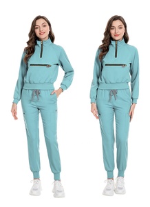 Vente en gros Nouveauté 2025 Uniformes d'infirmière pour femmes en Spandex, tenues de travail de style jogger tendance pour hôpitaux et soins infirmiers - Product Image 2