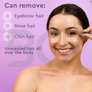 Pinzas de Acero Inoxidable con Punta Inclinada Personalizadas para Eliminar Vello Encarnado y Fino, Pinzas para Cejas de Mujer - Duraderas - Product Image 6