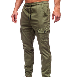Nuevo Color liso 2025 artículo precio fresco hombres Cargo pantalones sueltos ajustados Casual alta calidad moda desgaste hombres Cargo Pantalones - Product Image 4