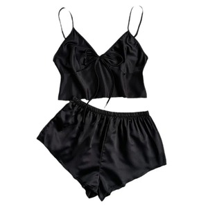 Conjunto de 2 Piezas de Camisón de Encaje para Mujer, Ropa de Dormir Elegante, Nuevo Pijama Verde Transparente con Abertura, Camisón con Cuello en V, Conjunto de Brasier y Panty - Product Image 5