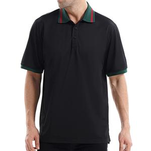 เสื้อโปโลผ้าคอตตอนผ้าโพลีเอสเตอร์สำหรับผู้ชายเสื้อโปโลผ้า100% ปักลายโลโก้แบบหลากสี - Product Image 3