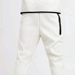Diseño OEM 69% algodón 31% poliéster blanco hombres Tech Fleece chándal con cremallera completa Sudadera con capucha Joggers pantalones de chándal - Product Image 6