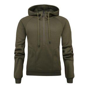 Pull-over à fermeture éclair 100% polyester 1/4 de haute qualité pour hommes sweats à capuche d'hiver Logo personnalisé broderie taille 6XL ODM tissu polaire - Product Image 2