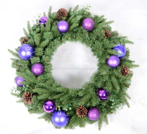 Corona Navideña de 45–180 cm – Coronas Artificiales de Lujo con Decoraciones, Efecto Nieve, Piñas y Luces LED - Product Image 5