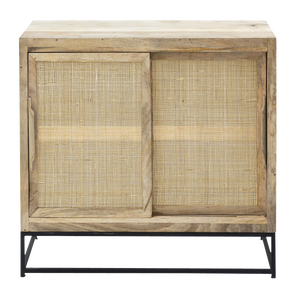 Petit buffet en bois de manguier et canework Rim - Product Image 2