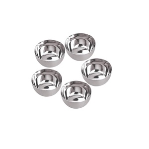 Bol de service artisanal en acier inoxydable de luxe, fabriqué en Inde, adapté à l'agencement des aliments dans les salons, à la mise en place des tables de restaurant et à la décoration de la maison - Product Image 1