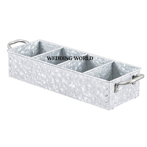 Fancy Galvanizado Bandeja de servicio Forma redonda Hecho a mano Venta caliente Diseñador Vajilla de lujo Mesa Venta al por mayor Bandeja de servicio de metal - Product Image 4