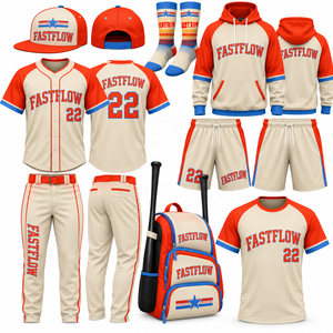 Conjunto de Uniforme de Béisbol Personalizado, Jersey Sublimado, Pantalones, Sudadera con Capucha, Pantalones Cortos, Calcetines, Mochila, Poliéster Transpirable, Unisex para Adultos - Product Image 2