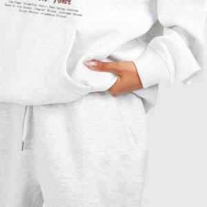 Clothing 100% Cotton Manufacturers Streetwear Wholesale Custom Logo Pattern Blank Pullover Hoodie Short Set Streetwear Hoodie - Product Image 4