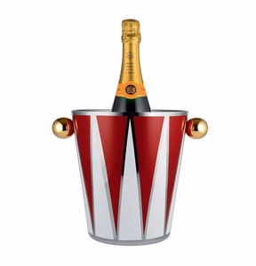 Seau à glace en acier fait main en laiton AK en argent fini avec des poignées au design attrayant Seau à glace Bol pour accessoires de bar - Product Image 5