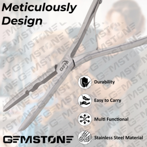 Herramientas de extensión de cabello multifunción, alicates estilo curvo plateado de 8 pulgadas para eliminación de microcuentas y kit de herramientas de alicates más cercanos - Product Image 5