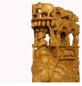 Artisanat en bois éléphant élégant en bois artisanat boîtes panneaux muraux par Calvin Handicraft - Product Image 5