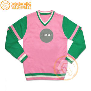 Alta calidad Alpha | Kapa Sorority Apparel Cárdigan acrílico bordado personalizado Suéter transpirable Suéter Mujer-para invierno - Product Image 2
