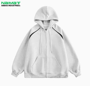 เสื้อแจ็คเก็ตแบบซิปมีฮู้ดของผู้ชายเสื้อมีฮู้ดสไตล์สตรีทพร้อมซิปมีฮู้ดแขนยาว - Product Image 1
