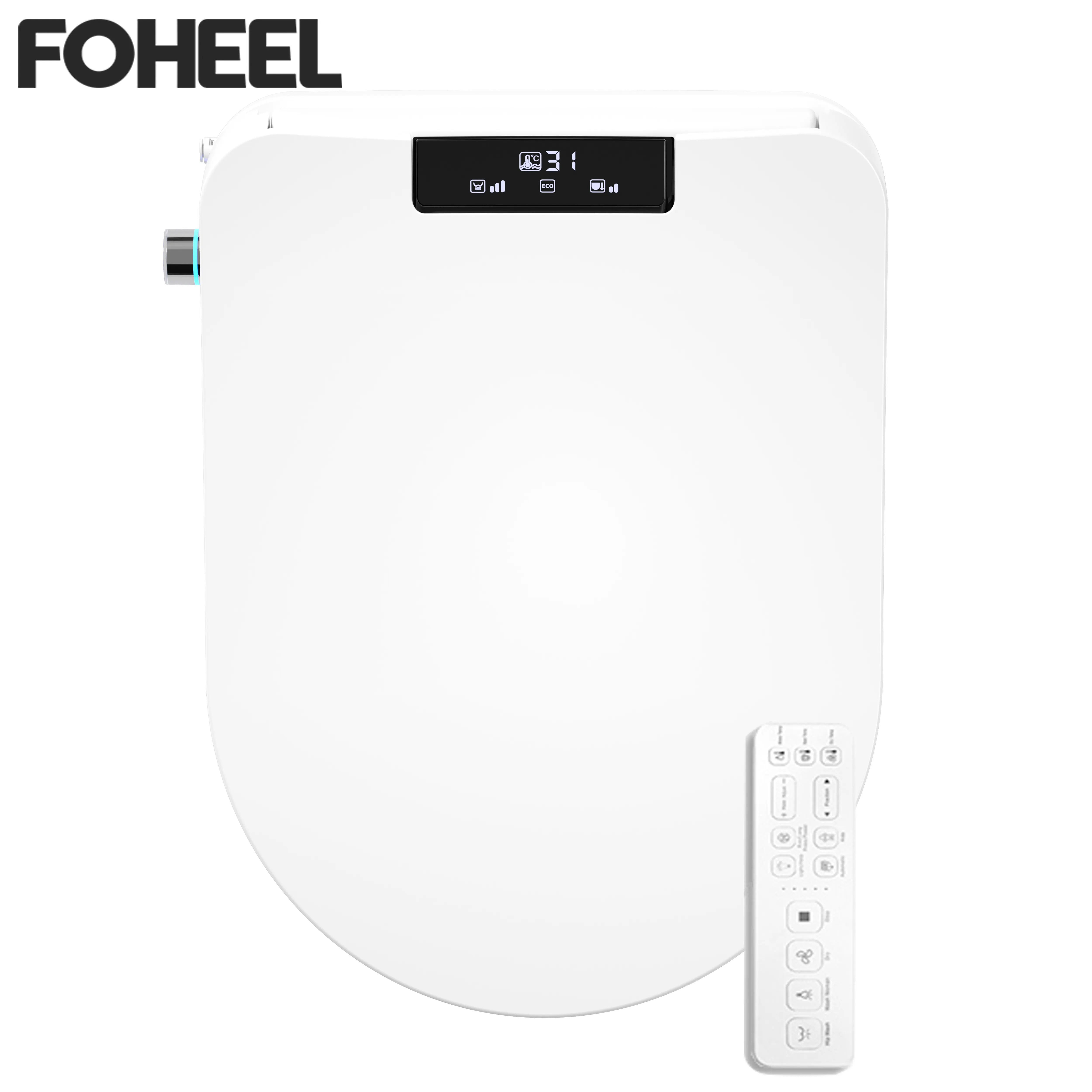 FOHEEL Auto Open Smart runder Toiletten sitz bezug mit automatischer Fernbedienung Auto Cover Auto Sensor automatischer offener Bidet-Toiletten sitz