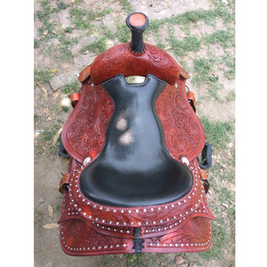 Nouvelle selle de cheval en cuir naturel de qualité supérieure, sculptée à la main, belle selle western - Product Image 4