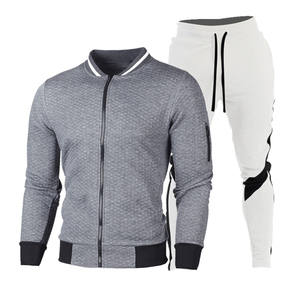Vêtements de sport d'hiver de haute qualité Coupe ajustée Veste coupe-vent à capuche Survêtements pour hommes Streetwear uni - Product Image 5