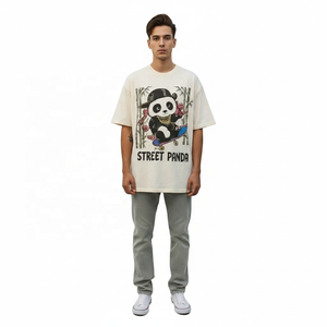 T-shirt streetwear homme de qualité supérieure 2026, 100 % coton, style vintage avec motif graphique personnalisé Glo Gang - Product Image 5