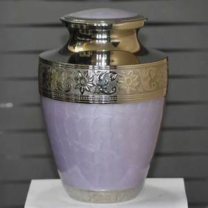 Top Selling Aluminum Cremation Urn Handmade Floral Design Pet <b>Baby</b> Funeral Memorial Ashes Urn - Product Image 5