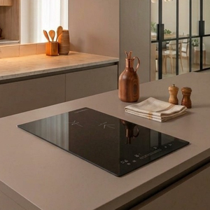 Table de cuisson à induction en céramique électrique de haute qualité DUO NERLOUCE avec double plaque de cuisson noire, fabriquée en Italie pour une utilisation domestique en cuisine - Product Image 2
