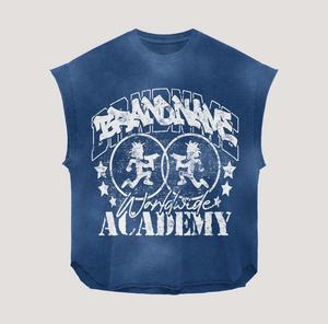 เครื่องแต่งกายแนวสตรีทสำหรับผู้ชายชุด2ชิ้นสำหรับฤดูร้อนชุดเสื้อยืดแขนกุดกางเกงขาสั้น2ชิ้นแบบลำลองแนวสตรีทชุดเสื้อกล้ามสำหรับผู้ชาย - Product Image 4