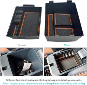 Bandeja organizadora de consola central para <span class=keywords><strong>camioneta</strong></span> Pickup para <span class=keywords><strong>2022</strong></span> 2023 2024 Maverick bandejas de reposabrazos caja de almacenamiento contenedor de monedas paquete de 2 - Product Image 3