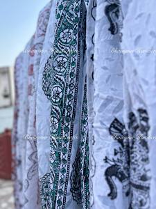 Vintage Indian Hand-<b>Stitched</b> Pure Cotton Quilt Duvet <b>Blanket</b> Home Decor Bedspread Printed Applique Cut Work for Hotels Christmas - Product Image 5