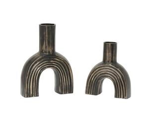 Nordic Matte Black Arch Taper <b>Candle</b> Holder Set Rainbow Shape Resin Candlestick Luxury Table Centerpiece Home Wedding Decoration - Product Image 2