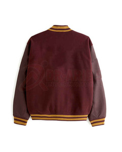 Chaqueta universitaria con parche de chenilla personalizada, chaqueta universitaria de estilo lujoso, chaqueta universitaria con letras de manga de cuero para hombre - Product Image 2