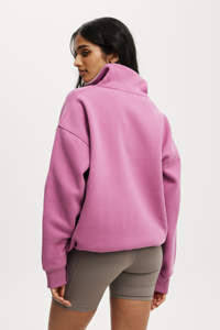 Sudadera con capucha de manga larga con media cremallera, sudaderas con capucha de lana de algodón rosa, sudadera para mujer, ropa de calle con estampado Puff, prendas de vestir OEM Gymwear - Product Image 6